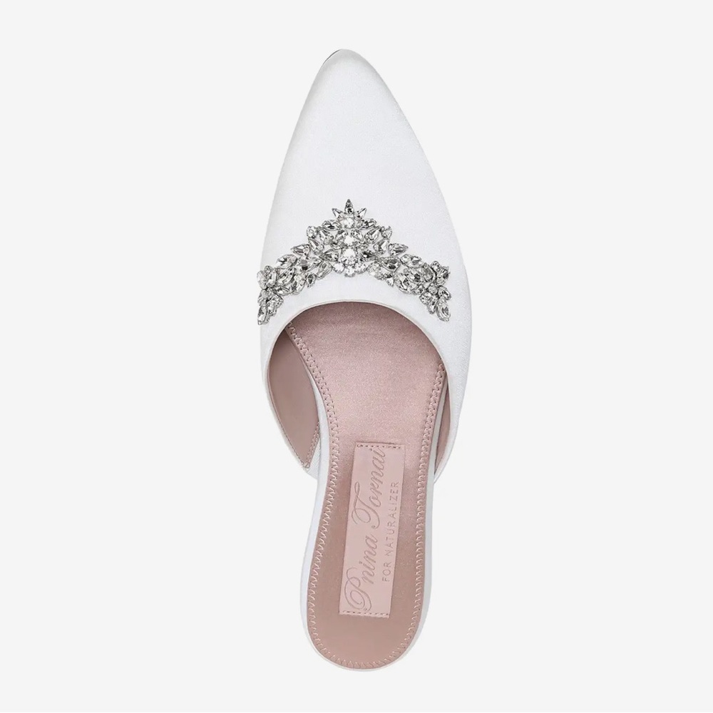 NEW $200 Pnina Tornai for Naturalizer Pyaar Dress Mules Jewel Embellished